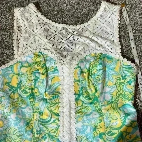 Lilly Pulitzer Sofia Lace Shift Dress Dandelion Yellow Beach Gypsies Size 2 - Picture 7 of 11